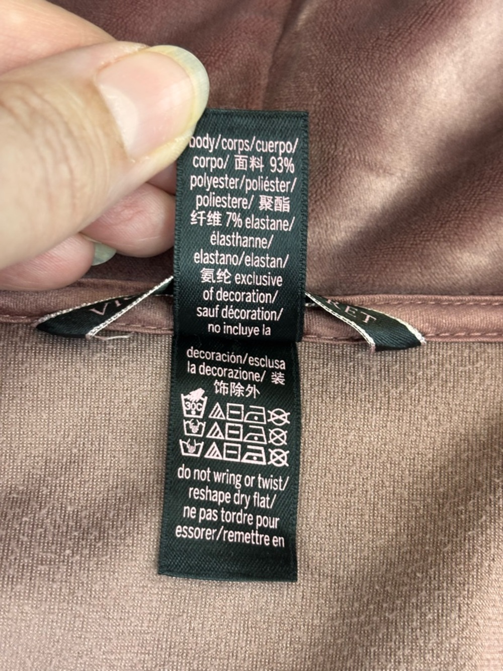 Victoria’s Secret Velour Tracksuit Dusty Rose Rhinestone Stripe Jogger Set S M - Picture 15 of 16